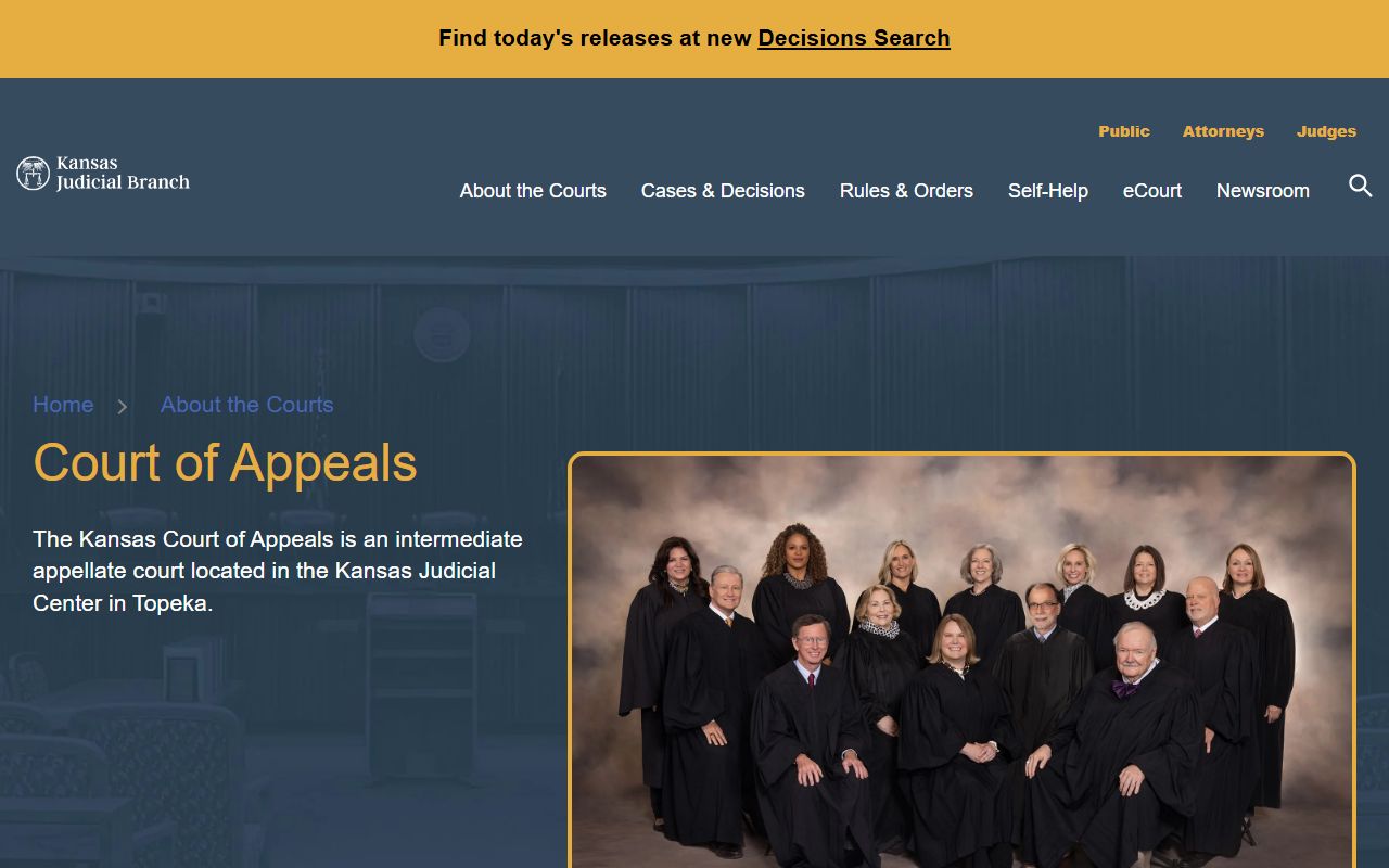Ford County court dockets Kansas Court of Appeals information