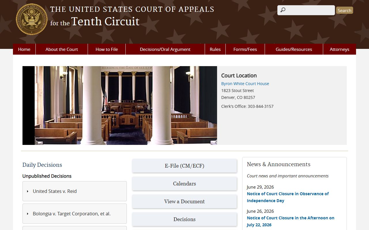 Ford County court records Tenth Circuit federal appeals