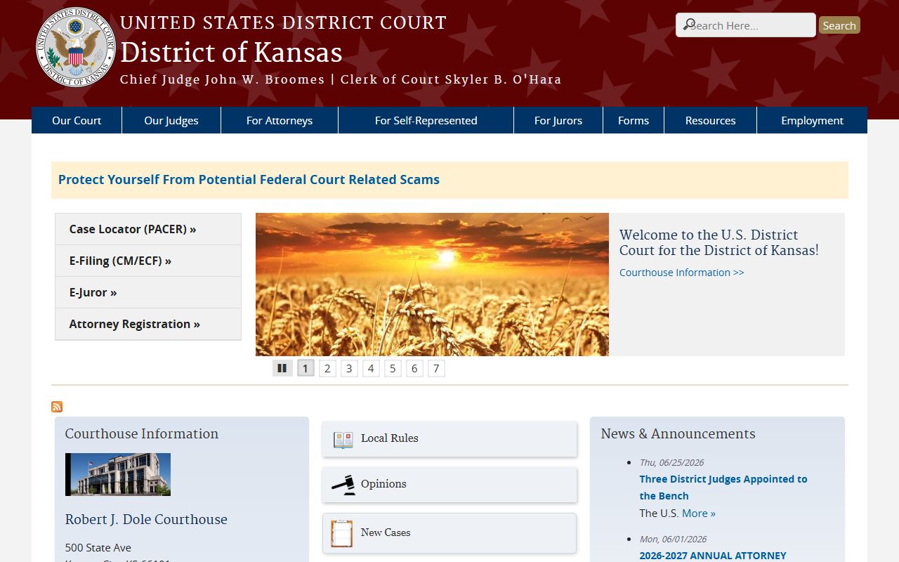 Ford County court records U.S. District Court for the District of Kansas